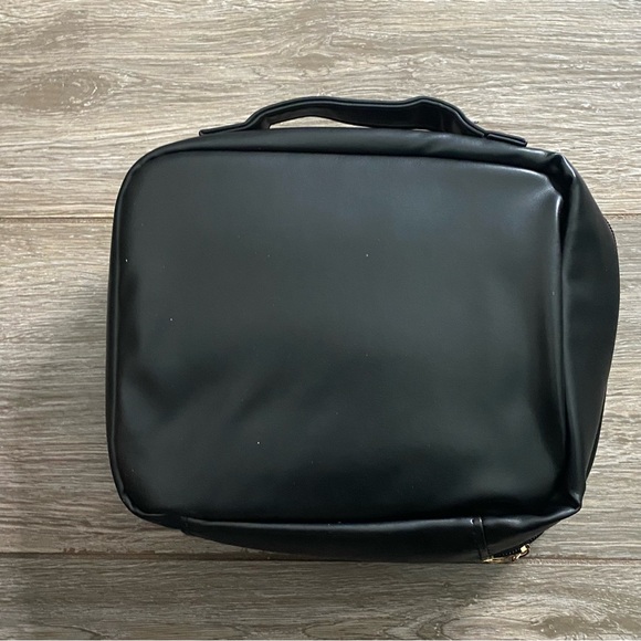 Black Faux Leather Cosmetic Bag - Picture 6 of 9